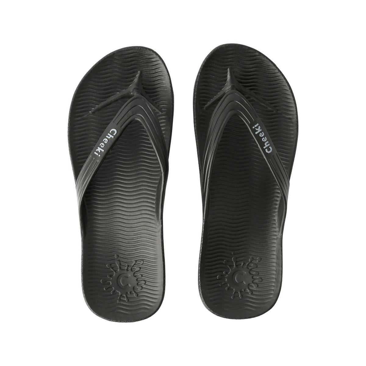 Cheeki Arch Support Thongs Black Womens Size US9 - Cutprice Online