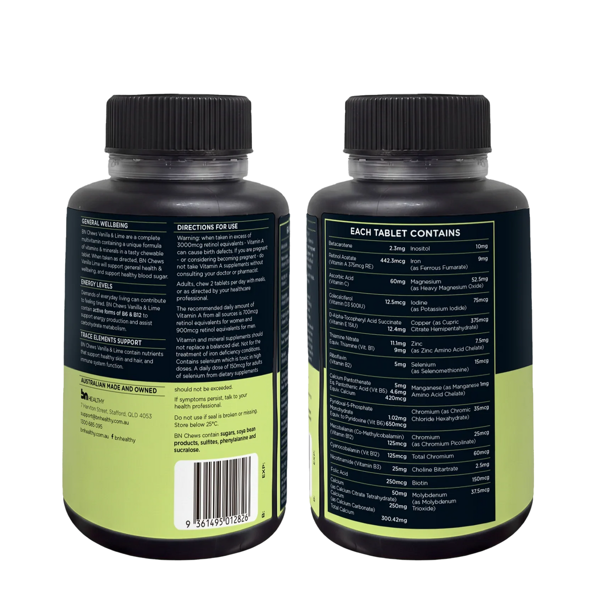 Bn Chews Vanilla & Lime 60 Tablets