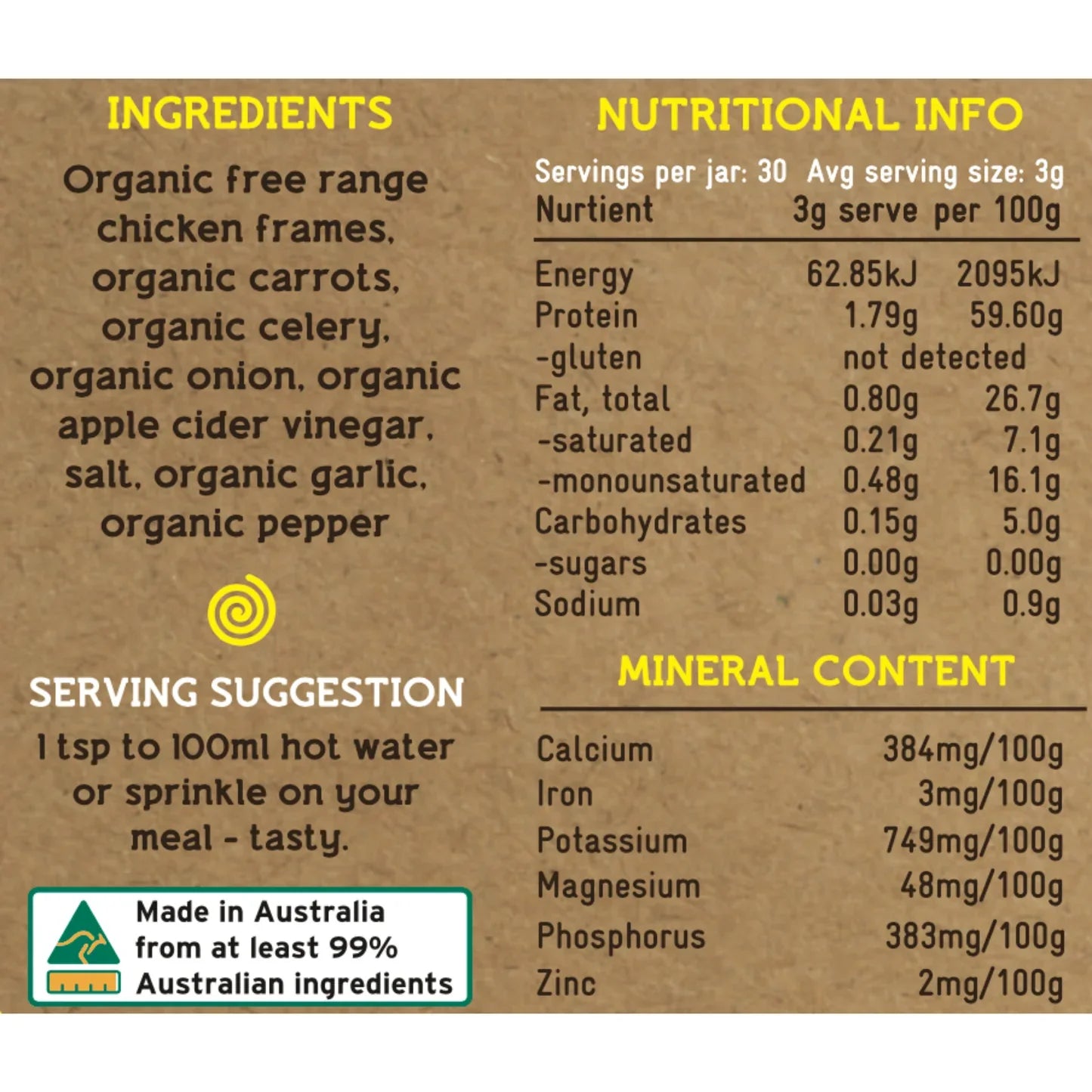 Broth Of Life Organic Dehydrated Chicken Broth Jar 90GM - Cutprice Online