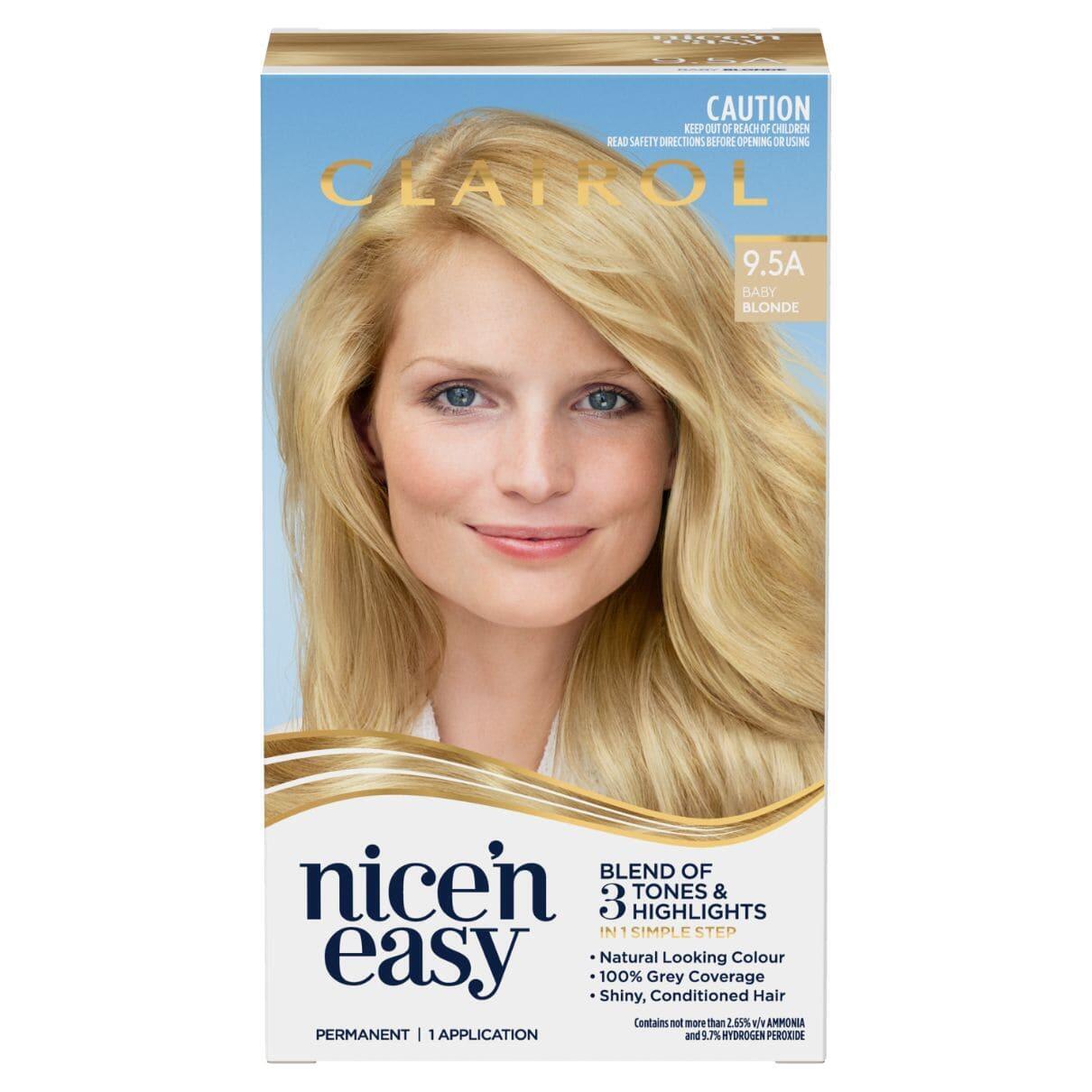 Clairol Nice & Easy 9.5A Natural Baby Blonde Hair Colour - Cutprice Online