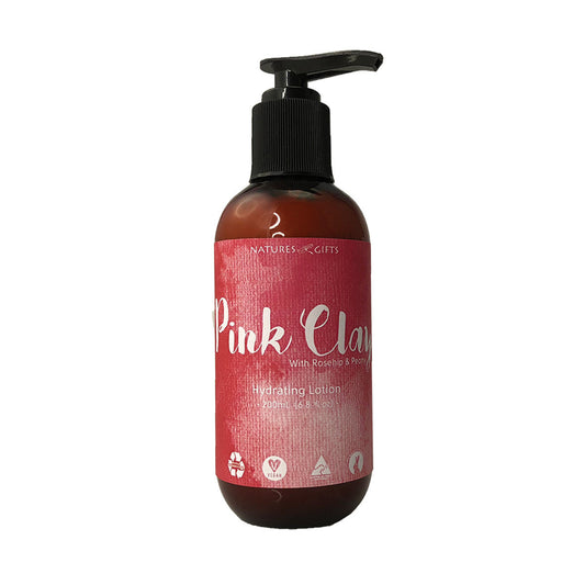 Clover Fields Natures Gifts Essentials Pink Clay with Rosehip & Peony Hydrating Lotion 200ml CLOVER FIELDS