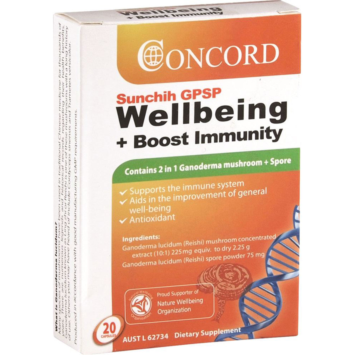 Concord Sunchih GPSP Wellbeing + Boost Immunity 20c - Cutprice Online