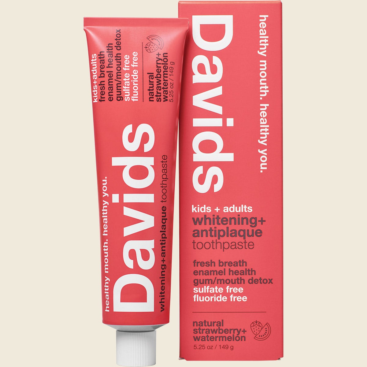 Davids Kids+Adults Whitening+Antiplaque Strawberry Watermelon 149g