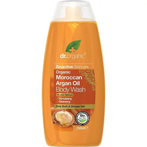 DR ORGANIC Body Wash Organic Moroccan Argan Oil 250ml DR ORGANIC