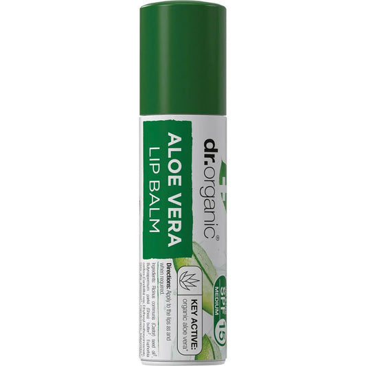DR ORGANIC Lip Balm - SPF 15 Organic Aloe Vera 5.7ml DR ORGANIC