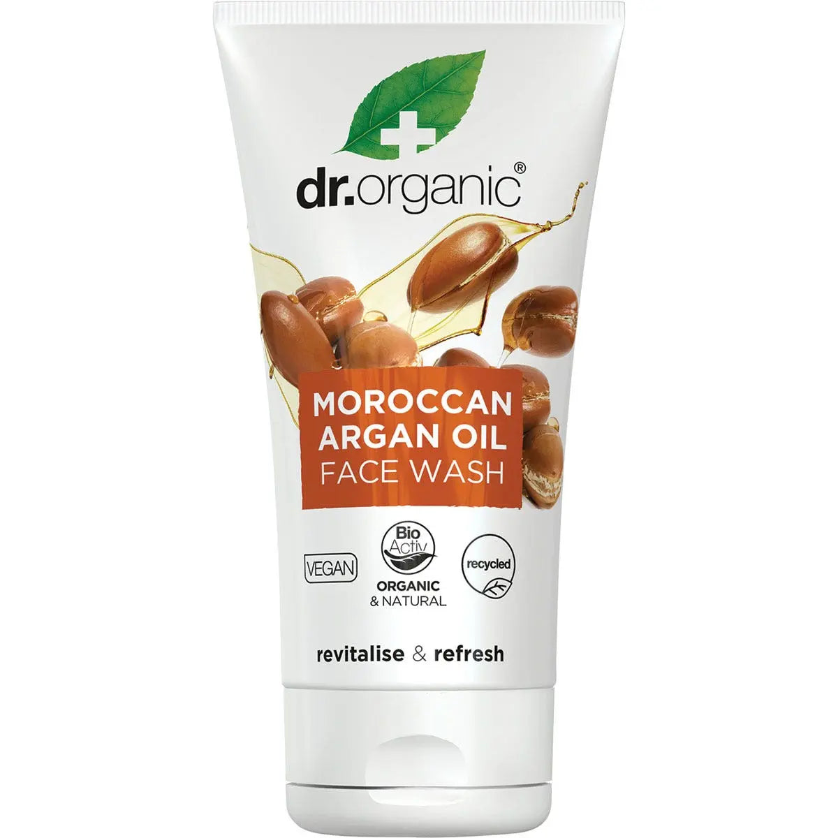 DR ORGANIC Creamy Face Wash Organic Moroccan Argan Oil 150ml DR ORGANIC