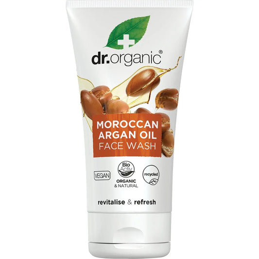 DR ORGANIC Creamy Face Wash Organic Moroccan Argan Oil 150ml DR ORGANIC