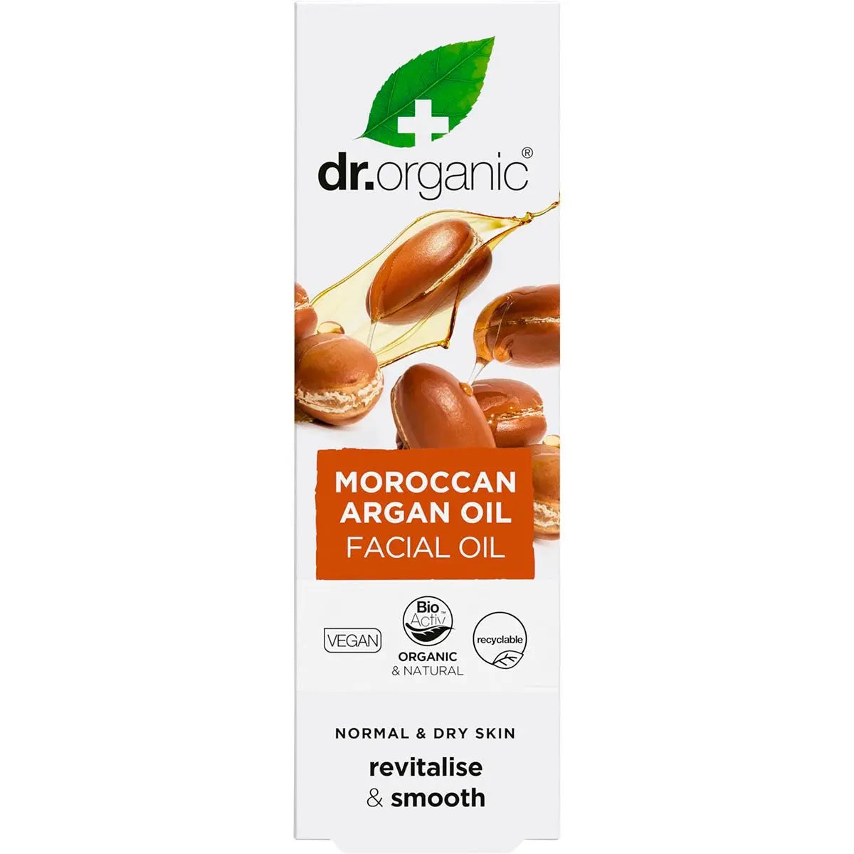 DR ORGANIC Facial Oil Organic Moroccan Argan Oil 30ml DR ORGANIC