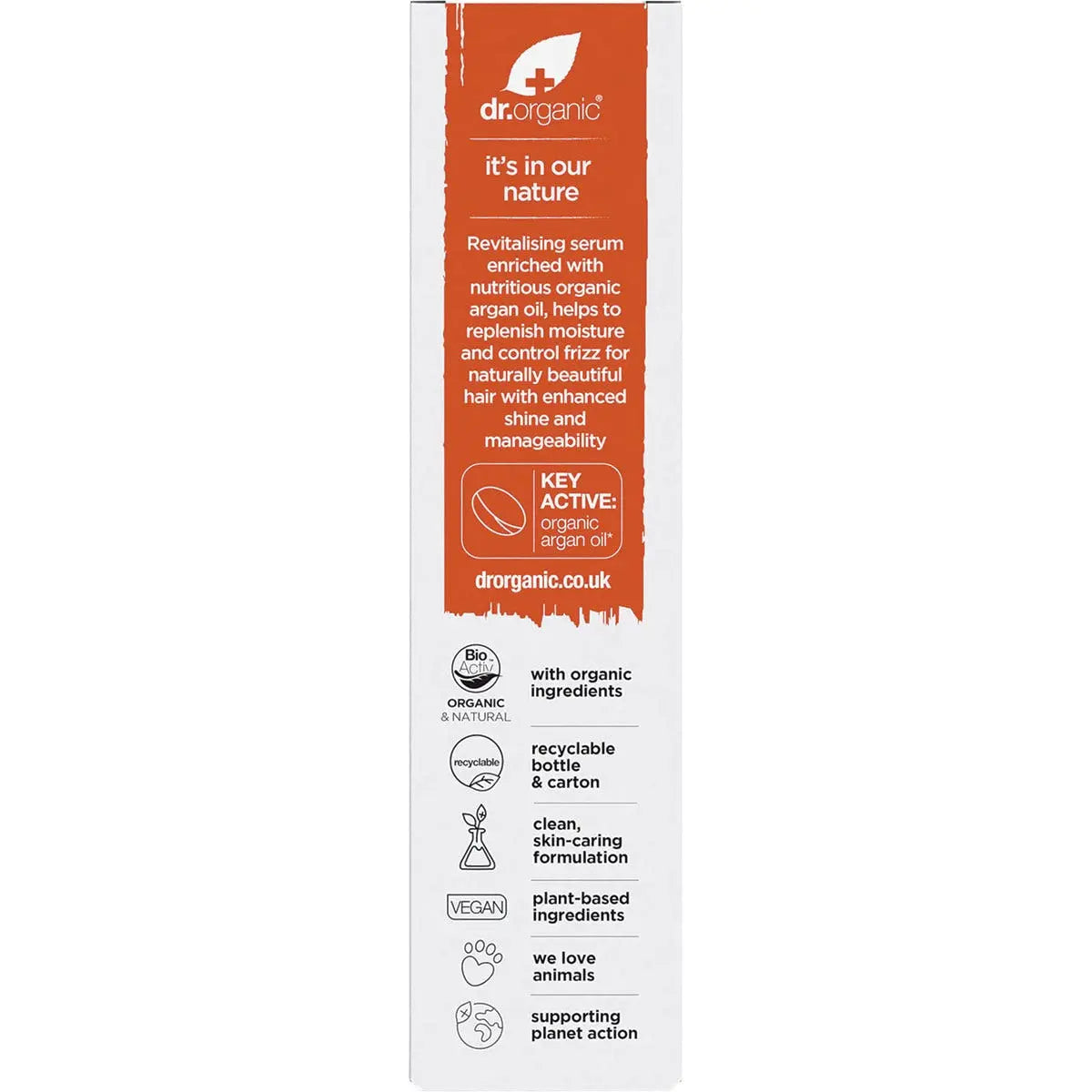 DR ORGANIC Hair Treatment Serum Organic Moroccan Argan Oil 100ml DR ORGANIC