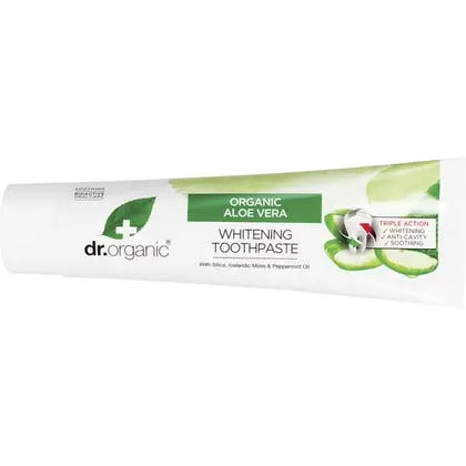 DR ORGANIC Toothpaste (Whitening) Organic Aloe Vera 100ml DR ORGANIC