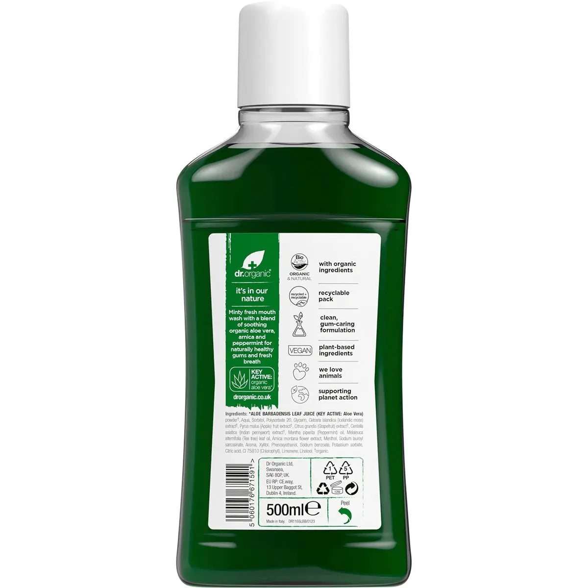 DR ORGANIC Mouthwash Organic Aloe Vera 500ml DR ORGANIC