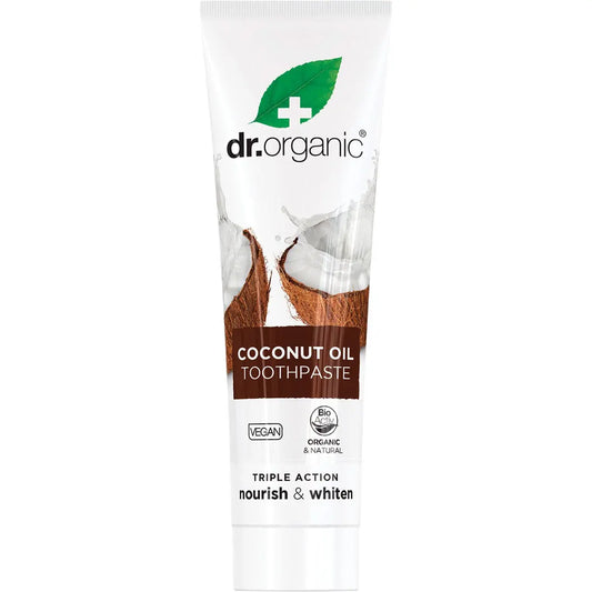 DR ORGANIC Toothpaste (Whitening) Organic Virgin Coconut Oil 100ml DR ORGANIC