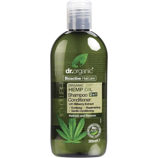 DR ORGANIC Shampoo Conditioner 2 In 1 Organic Hemp Oil 265ml DR ORGANIC