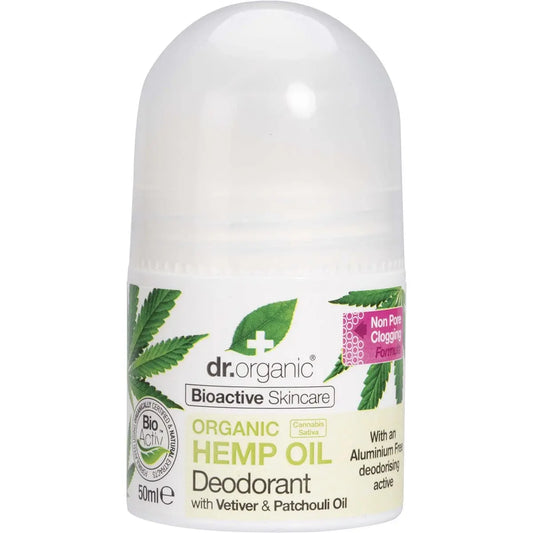 DR ORGANIC Roll-on Deodorant Organic Hemp Oil 50ml DR ORGANIC