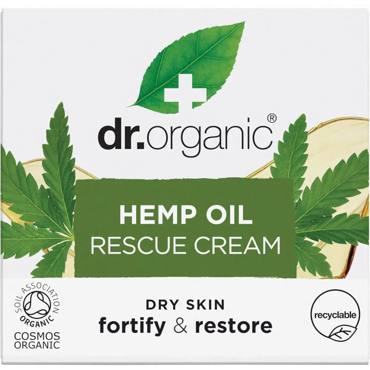 DR ORGANIC Rescue Cream Organic Hemp Oil 50ml DR ORGANIC