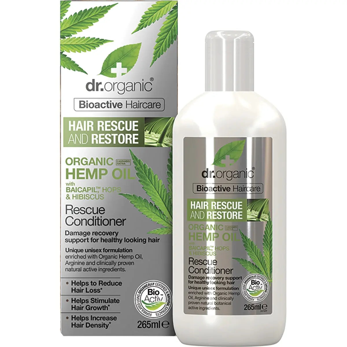 DR ORGANIC Rescue & Restore Conditioner Organic Hemp Oil 265ml DR ORGANIC