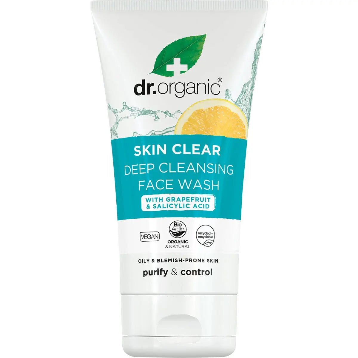 DR ORGANIC Deep Pore Cleansing Face Wash Skin Clear - Organic Tea Tree 125ml DR ORGANIC