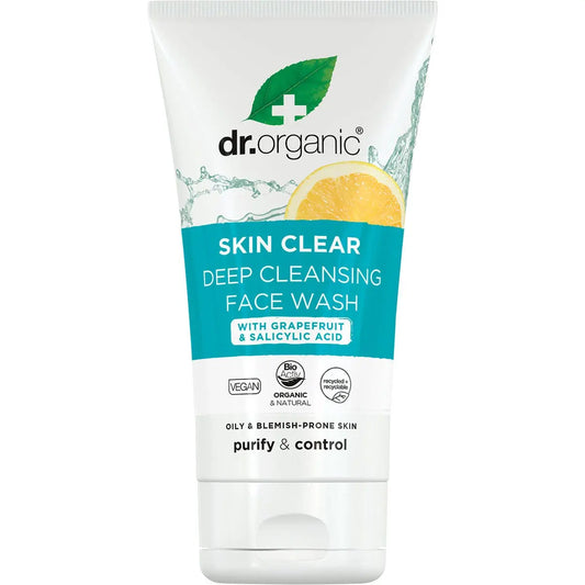 DR ORGANIC Deep Pore Cleansing Face Wash Skin Clear - Organic Tea Tree 125ml DR ORGANIC