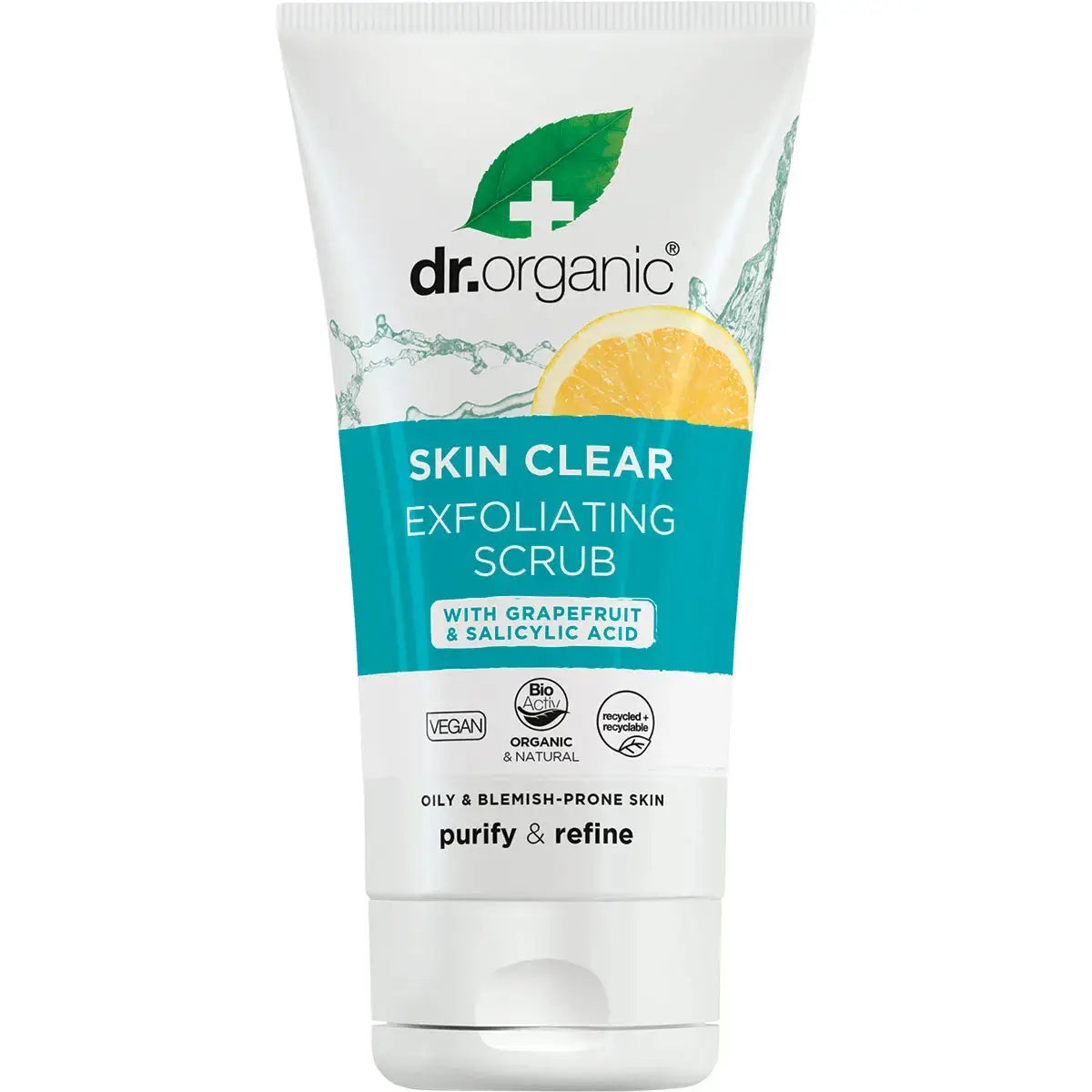 DR ORGANIC Exfoliating Face Scrub Skin Clear - Organic Tea Tree 150ml DR ORGANIC