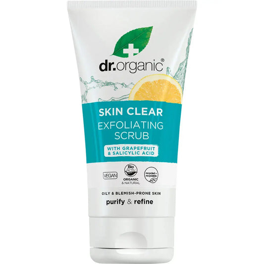 DR ORGANIC Exfoliating Face Scrub Skin Clear - Organic Tea Tree 150ml DR ORGANIC