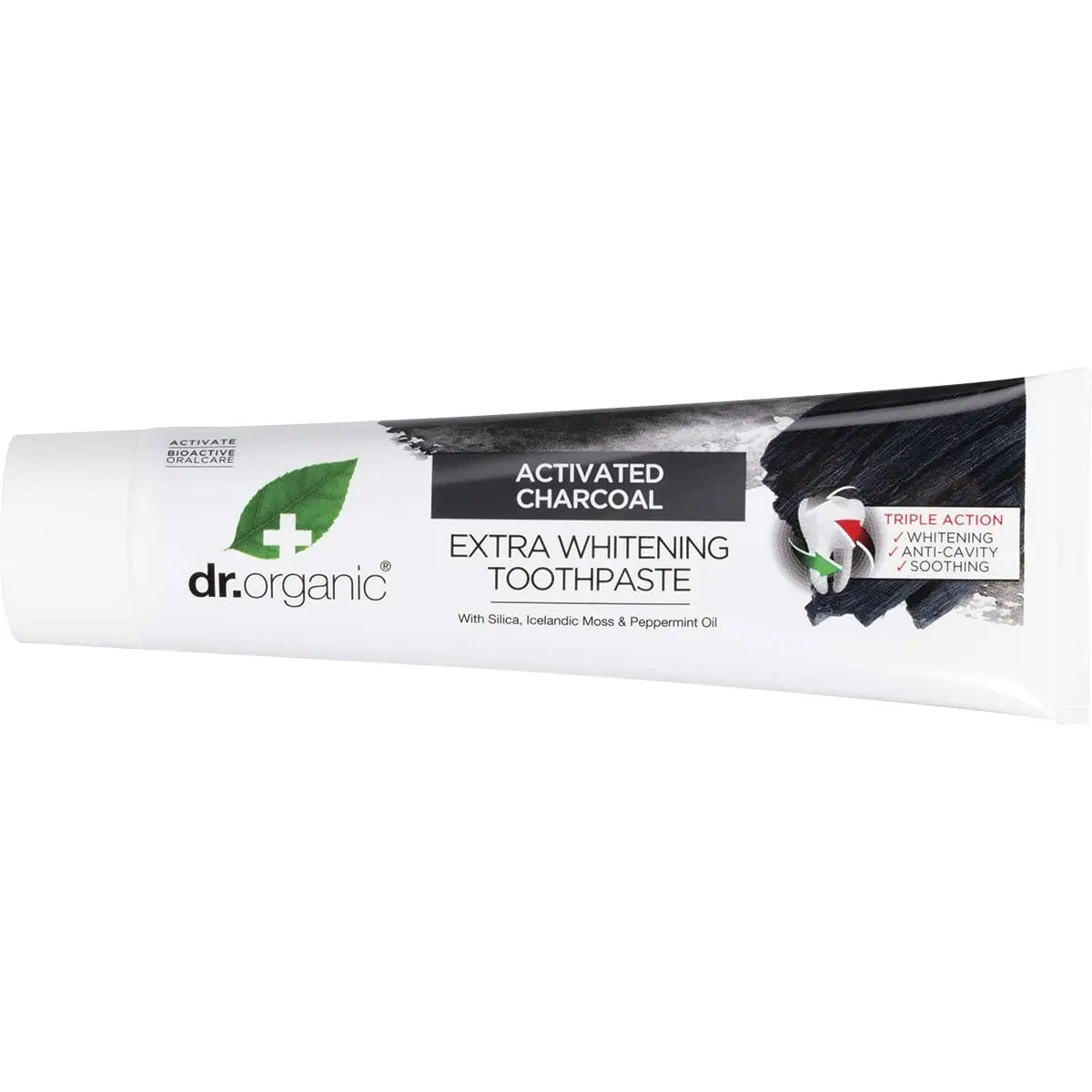 DR ORGANIC Toothpaste (Whitening) Activated Charcoal 100ml DR ORGANIC