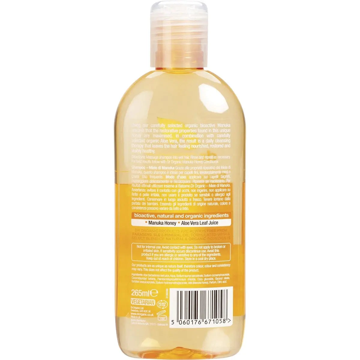 DR ORGANIC Shampoo Organic Manuka Honey 265ml DR ORGANIC