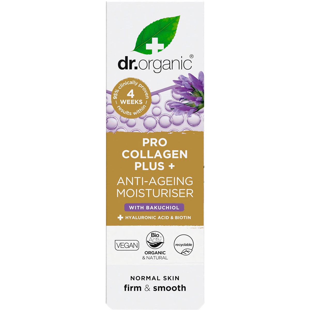 DR ORGANIC Pro Collagen Plus+ Anti-Ageing Moisturiser Bakuchiol 50ml - Cutprice Online