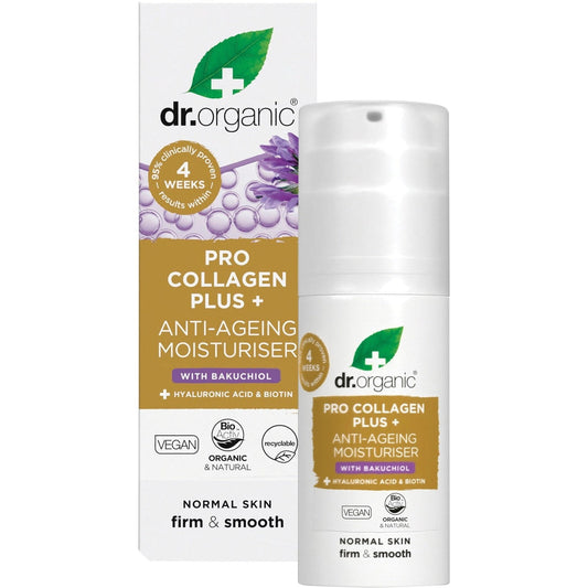 DR ORGANIC Pro Collagen Plus+ Anti-Ageing Moisturiser Bakuchiol 50ml - Cutprice Online
