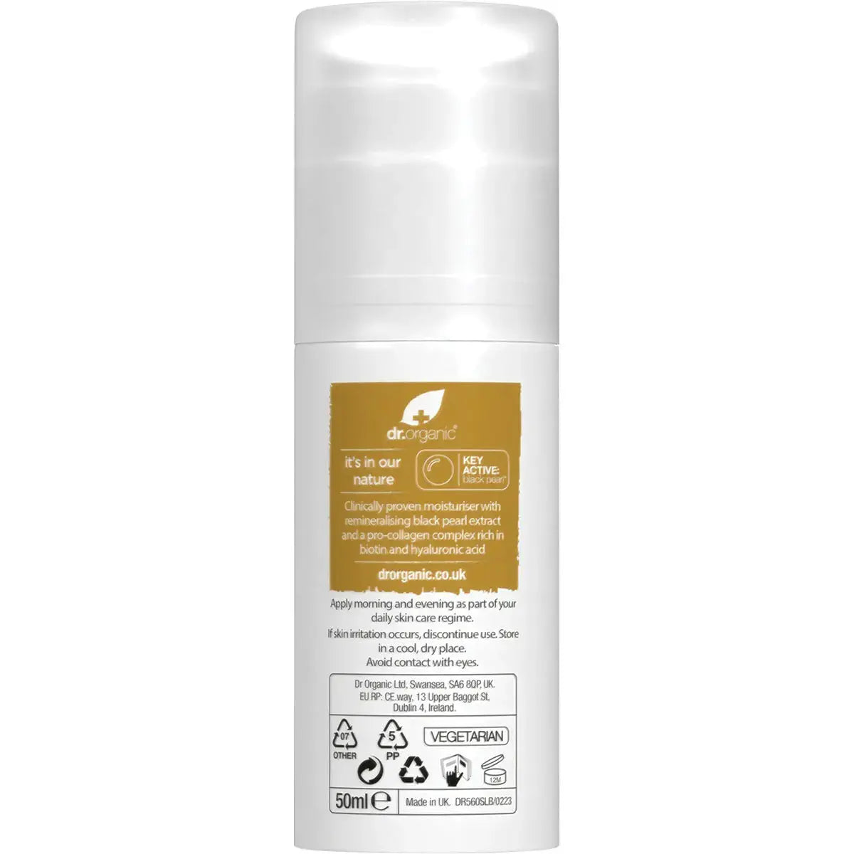 DR ORGANIC Pro Collagen Plus+ Anti Aging Moisturiser With Black Pearl 50ml DR ORGANIC