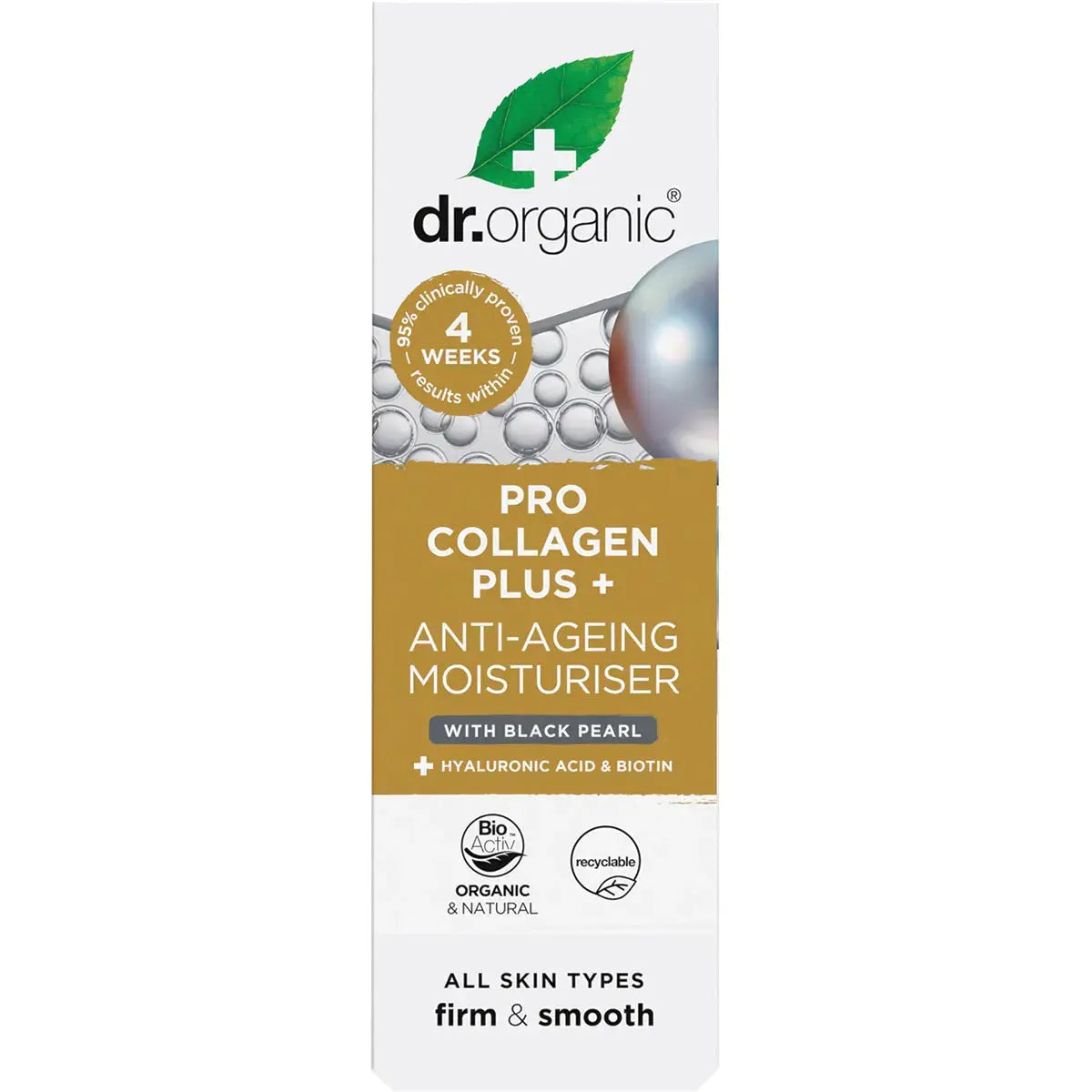 DR ORGANIC Pro Collagen Plus+ Anti Aging Moisturiser With Black Pearl 50ml DR ORGANIC