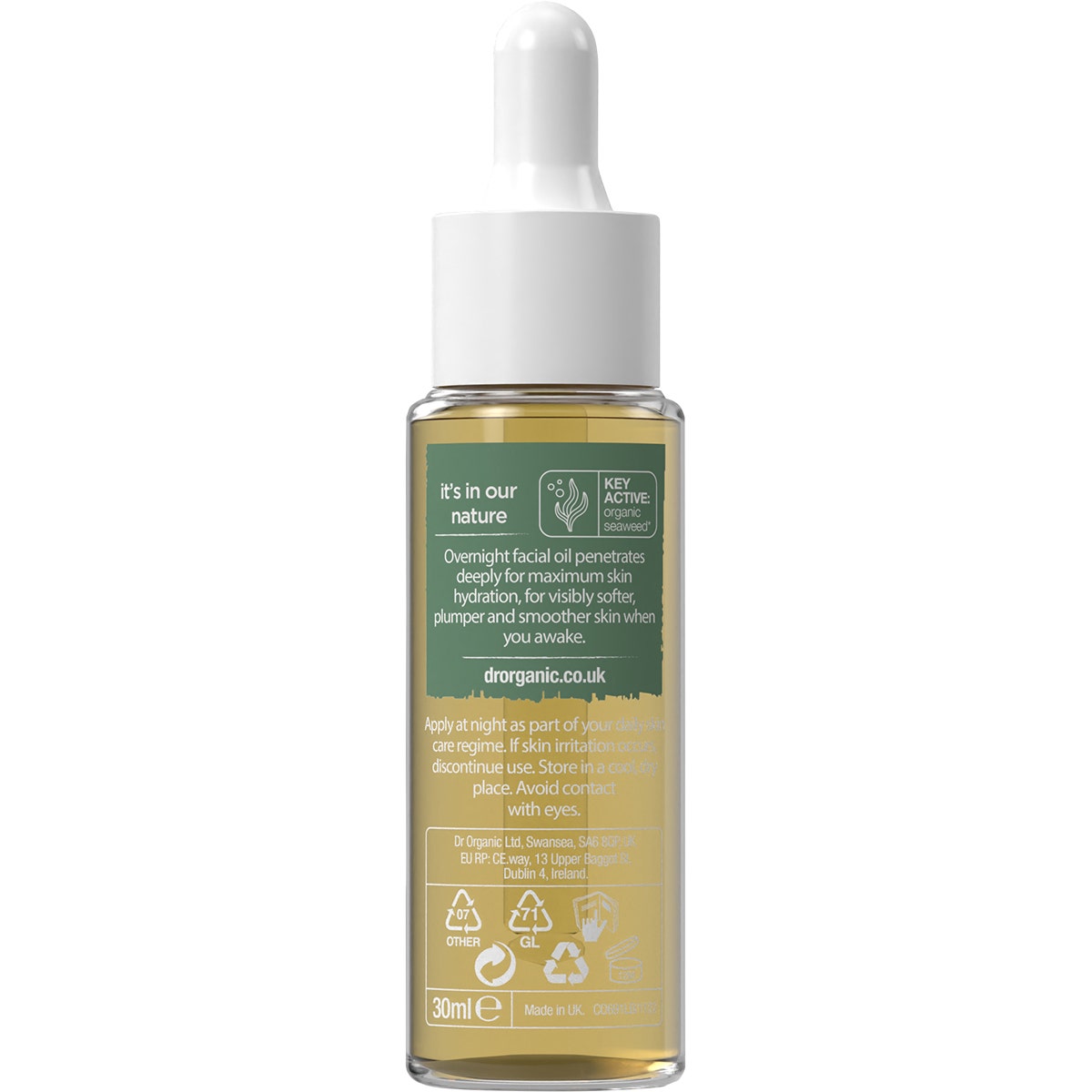 DR ORGANIC Overnight Recovery Oil Ageless with Seaweed 30ml - Cutprice Online