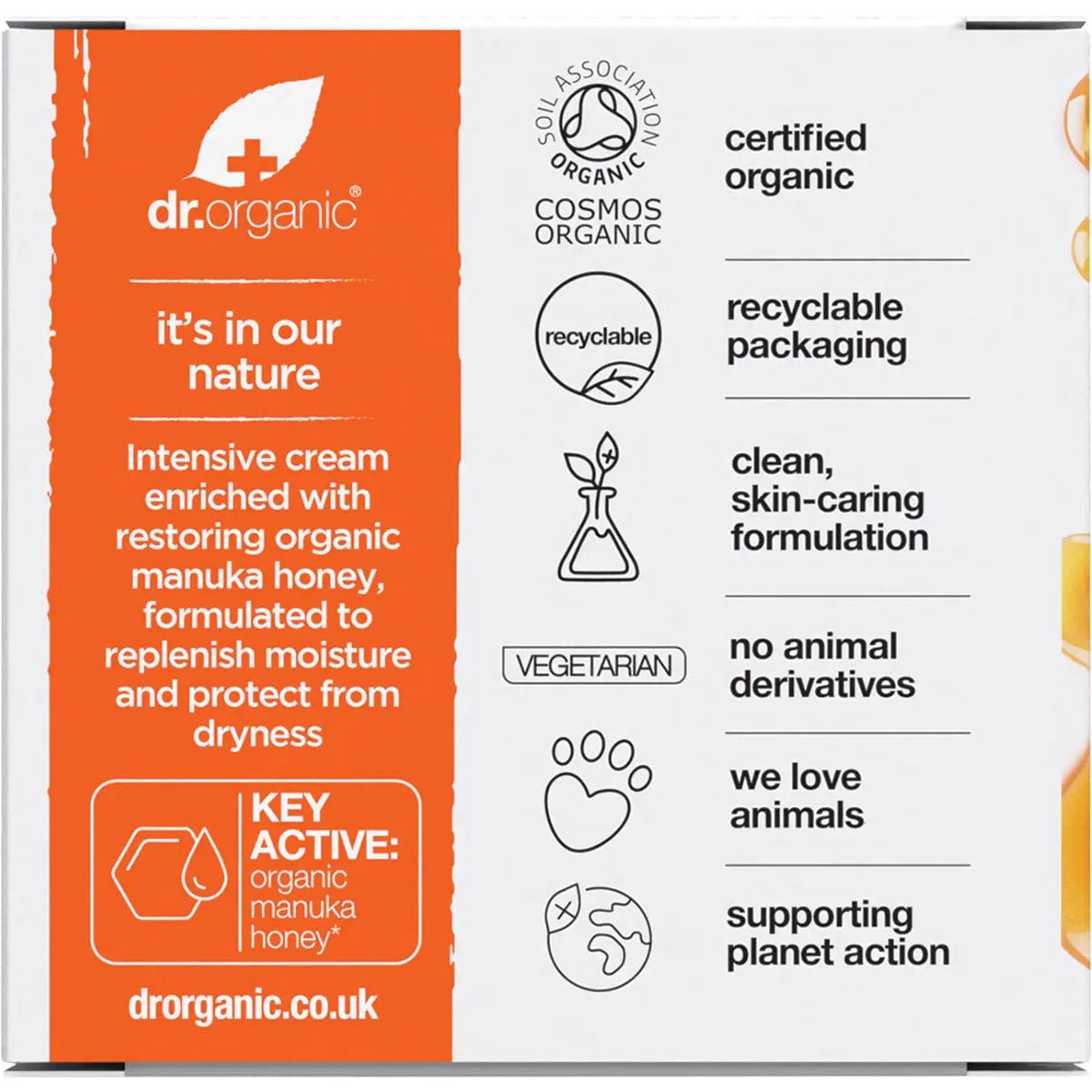 DR ORGANIC Rescue Cream Organic Manuka Honey 50ml DR ORGANIC