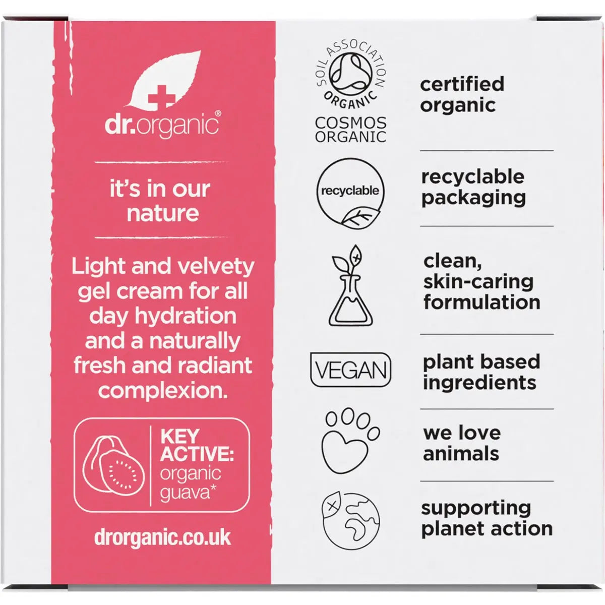 DR ORGANIC Gel Moisturiser Organic Guava 50ml DR ORGANIC