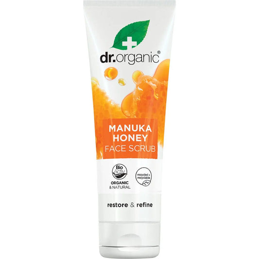 DR ORGANIC Face Scrub Organic Manuka Honey 125ml DR ORGANIC