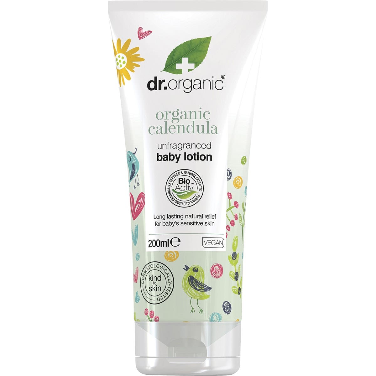 DR ORGANIC Unfragranced Baby Lotion Organic Calendula 200ml DR ORGANIC