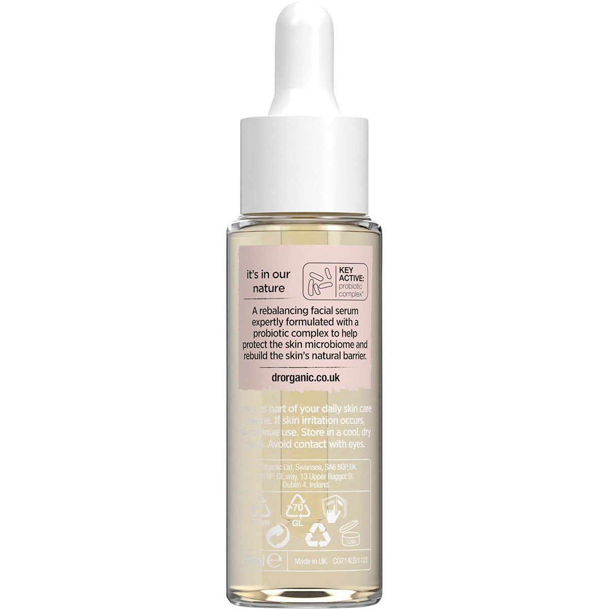 Dr Organic Skin Calm Probiotic Protection Serum 30ml - Cutprice Online