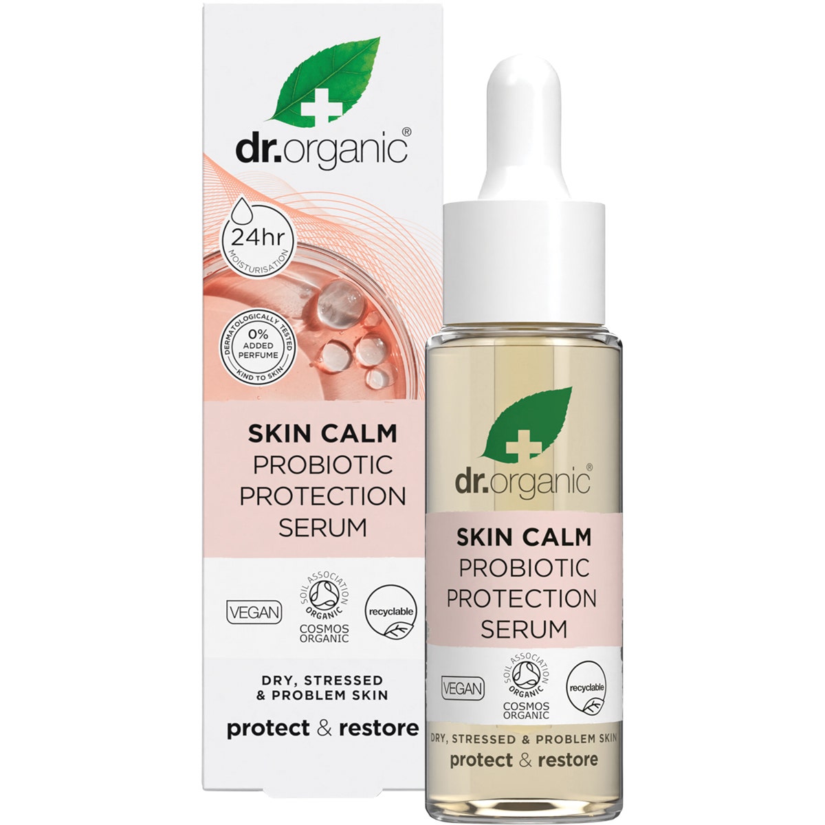 Dr Organic Skin Calm Probiotic Protection Serum 30ml - Cutprice Online
