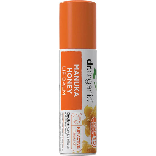 DR ORGANIC Lip Balm - SPF 15 Organic Manuka Honey 5.7ml DR ORGANIC