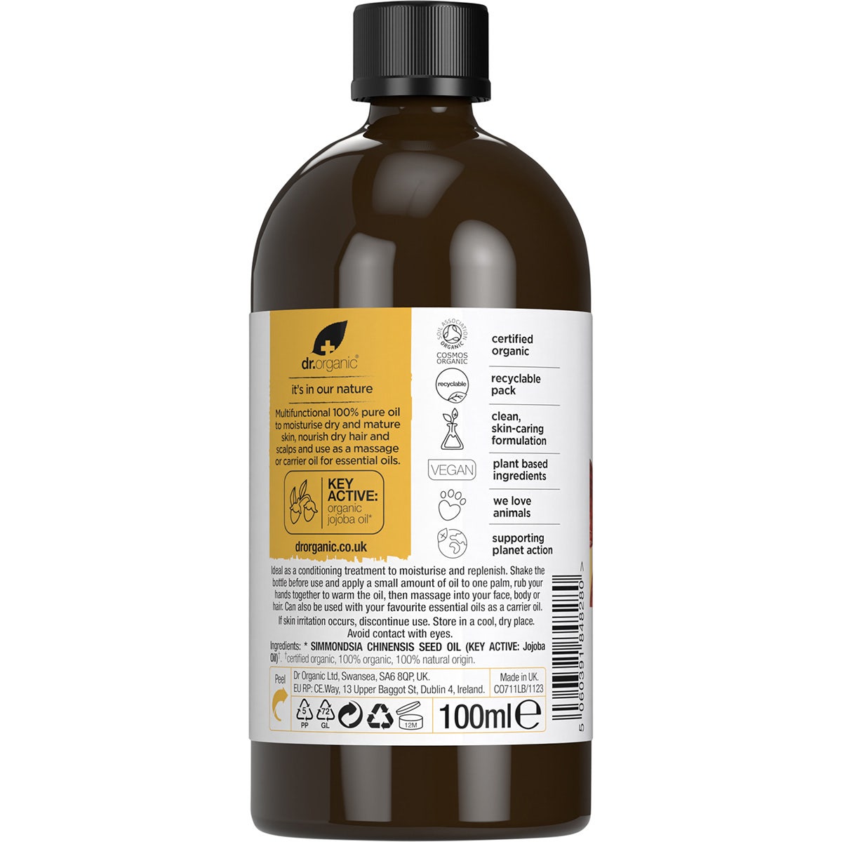 Dr Organic Jojoba Oil 100% Pure 100ml - Cutprice Online