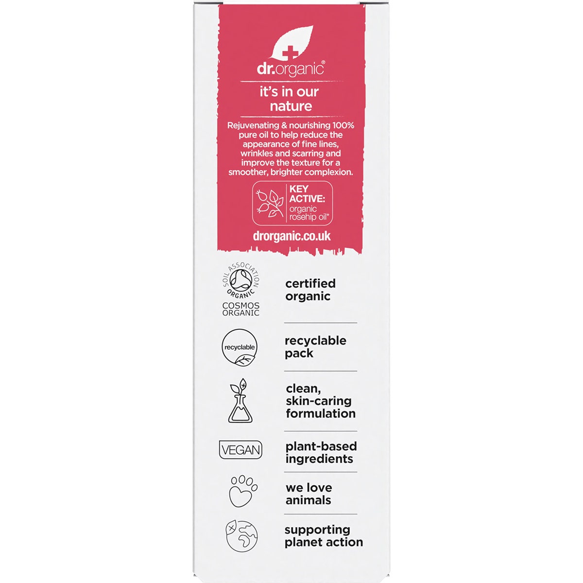 Dr Organic Rosehip Oil 100% Pure 50ml - Cutprice Online