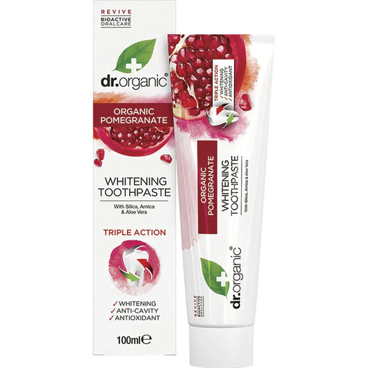 DR ORGANIC Toothpaste (Whitening) Organic Pomegranate 100ml DR ORGANIC