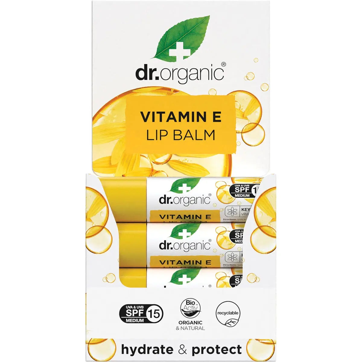 DR ORGANIC Lip Balm - SPF 15 Organic Vitamin E 5.7ml DR ORGANIC