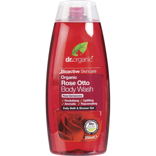 DR ORGANIC Body Wash Organic Rose Otto 250ml DR ORGANIC