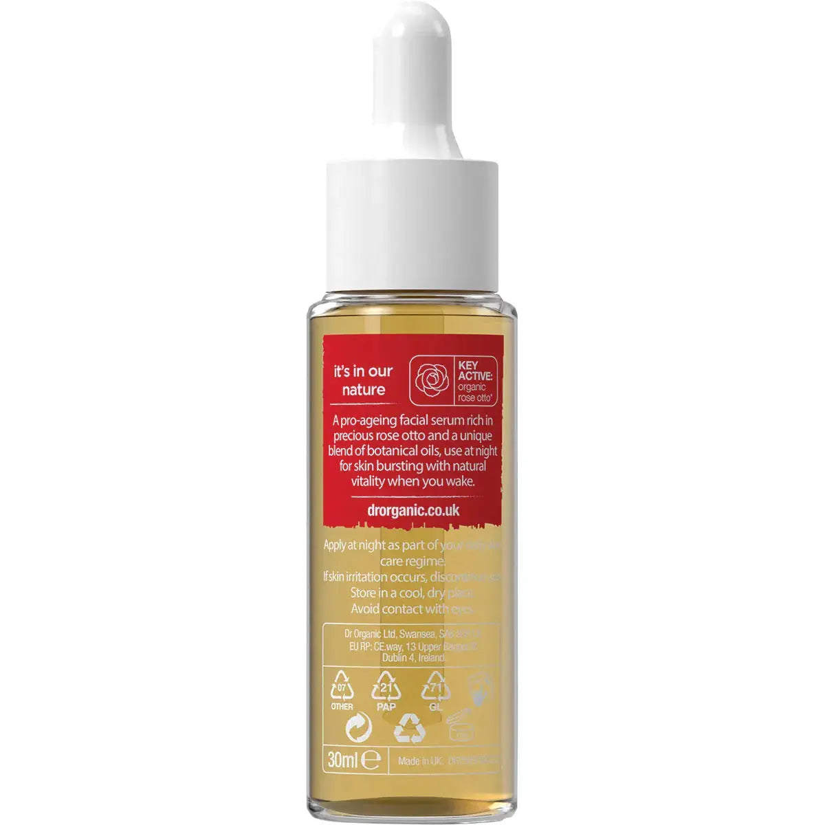 DR ORGANIC Facial Serum Organic Rose Otto 30ml DR ORGANIC
