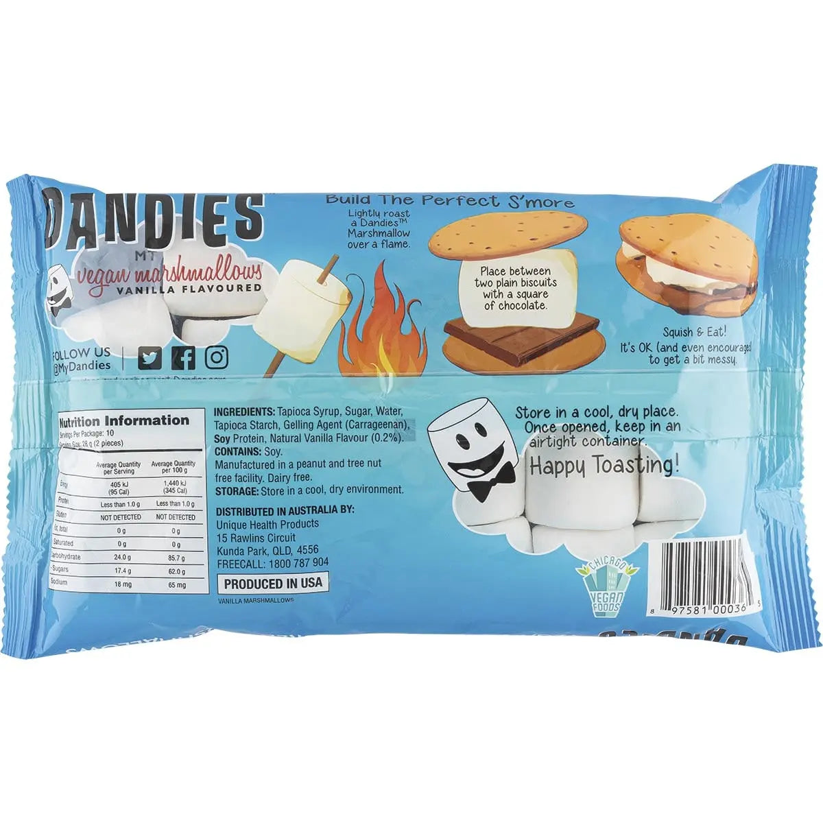 DANDIES Vegan Vanilla Marshmallows Regular Size 283g DANDIES