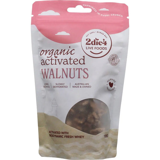 2DIE4 LIVE FOODS Organic Activated Walnuts Activated with Fresh Whey 100g 2DIE4 LIVE FOODS