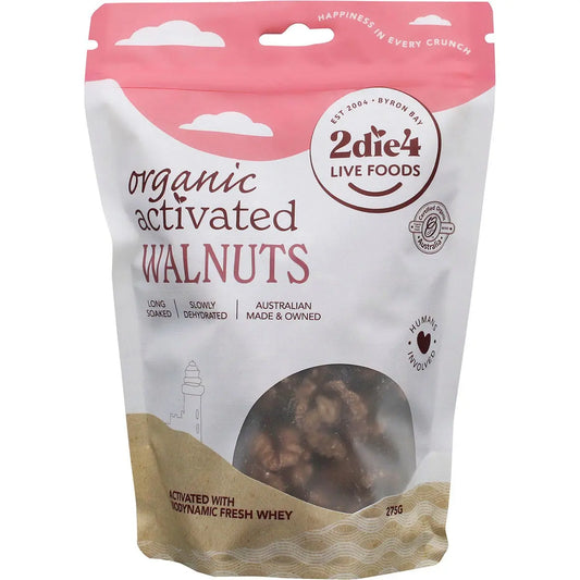 2DIE4 LIVE FOODS Organic Activated Walnuts Activated with Fresh Whey 275g 2DIE4 LIVE FOODS