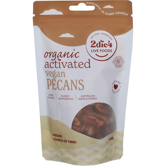 2die4 Live Foods Organic Activated Pecans Vegan 120g 2DIE4 LIVE FOODS