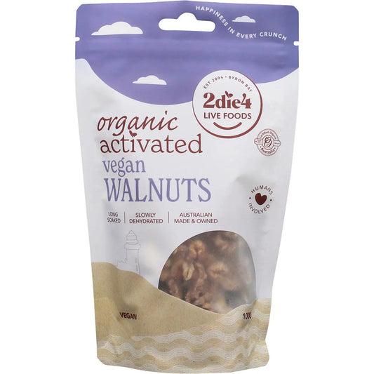 2DIE4 LIVE FOODS Organic Activated Walnuts Vegan 100g 2DIE4 LIVE FOODS