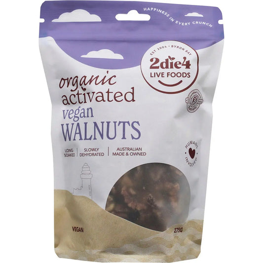 2die4 Live Foods Organic Activated Walnuts Vegan 275g 2DIE4 LIVE FOODS